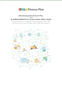 A Unified Platform for All Your Back O Ce Needs. Introducing