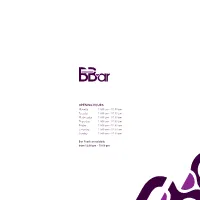 Bbar Menu Inners J230