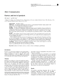 Earwax and Level of Paralysis