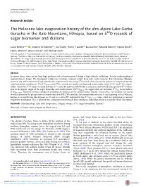 O Records of Sugar Biomarker and Diatoms