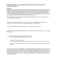 Practice Problems for Recombinant DNA, Session 4: Cdna Libraries and Expression Libraries