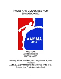 Rules and Guidelines for Shootboxing