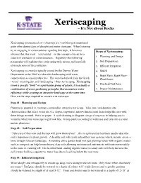 Xeriscaping Factsheet