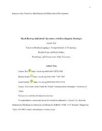 1 in Press at the Journal of Multilingual and Multicultural Development