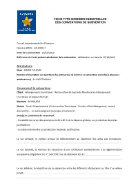 Attributaire Concernant La Subvention