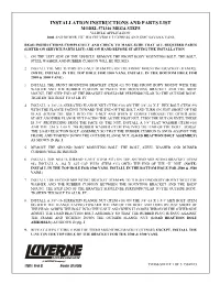Installation Instructions and Parts List Model 571346 Mega Steps Vehicle Application: 2003 and Newer 155” Wb Chevrolet Express and Gmc Savana Vans
