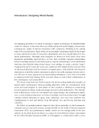 Introduction: Designing Mixed Reality