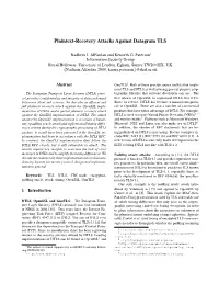 Plaintext-Recovery Attacks Against Datagram TLS