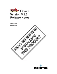 Redhawk Linux Version 5.1.3 Release Notes Iii Contents