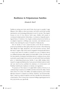 Resilience in Polyamorous Families