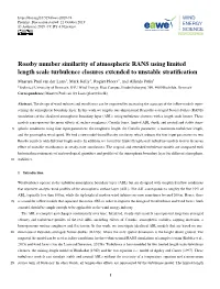 Rossby Number Similarity of Atmospheric RANS Using Limited