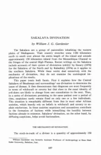 SAKALAVA DIVINATION by William J. G. Gardenier