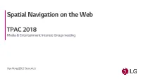 Spatial Navigation on the Web
