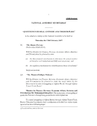 1 (18Th Session) NATIONAL ASSEMBLY SECRETARIAT
