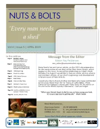 April 2019 Nuts & Bolts V4 Issue 5