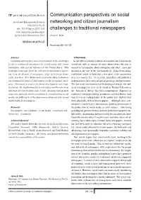 Communication Perspectives on Social Networking and Citizen