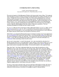 Consecration and Fatima