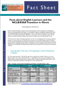 Facts About English Learners and the NCLB/ESSA Transition in Illinois
