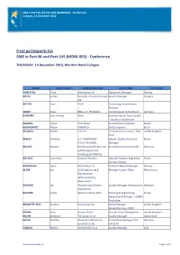 Final Participants List SMS Conf. Version 121212