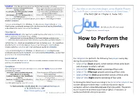 How to Perform the Daily Prayers.Pdf