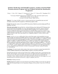 Isolation, Purification and Initial RNA Sequence Analysis of Seminal Fluid Exosomes Between Pregnant and Non-Pregnant Intrauterine Insemination Pregnancies