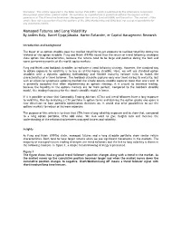 Managed Futures and Long Volatility by Anders Kulp, Daniel Djupsjöbacka, Martin Estlander, Er Capital Management Research