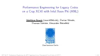 Performance Engineering on Cray XC40 with Xeon Phi