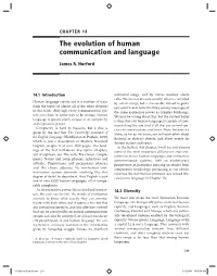 The Evolution of Human Communication and Language