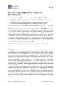 Towards Deep Integration of Electronics and Photonics