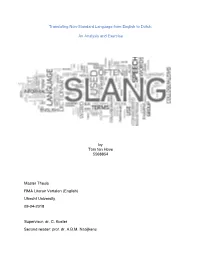Translating Non-Standard Language from English to Dutch
