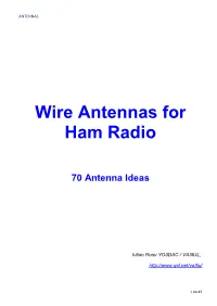 Wire Antennas for Ham Radio