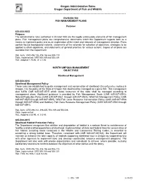 WS-016 ODFW Administrative Rules