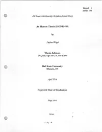 An Honors Thesis (HONR 499)