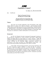 Background Brief on Ngong Ping 360 (Updated Version As at 20 October 2006)