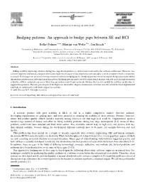 Bridging Patterns: an Approach to Bridge Gaps Between SE and HCI