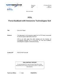 FITS Force-Feedback with Immersive Technologies Suit