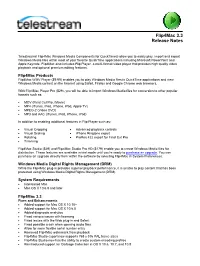 Flip4mac 3.3 Release Notes