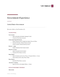 Government Experience | Wilmerhale