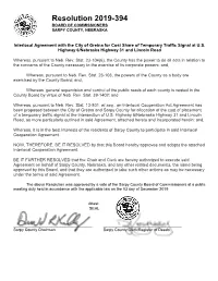 Interlocal Agreement with the City of Gretna for Cost Share of Temporary Traffic Signal at U.S