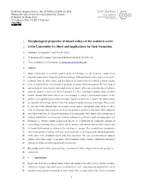 Morphological Properties of Tunnel Valleys of the Southern Sector of The