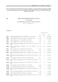 No 765/2006 of 18 May 2006 Concerning Restrictive Measures in Respect of Belarus ◄ (OJ L 134, 20.5.2006, P