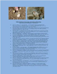 Publications Related to Stratigraphy, Sedimentology and Paleontology (All Featured Fossils in Publications Are Self-Collected.)