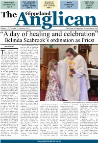 The Gippsland Anglican February 2021 View Archived Newsletter