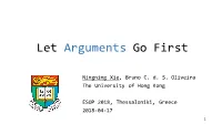 2018-04-17 Let Arguments Go First