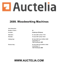 2699. Woodworking Machines
