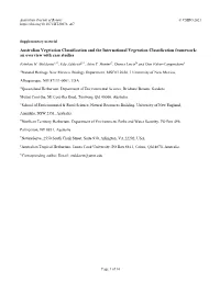 Australian Vegetation Classification and the International Vegetation Classification Framework: an Overview with Case Studies