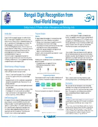 Bengali Digit Recognition from Real-World Images Debdyut Hajra, B