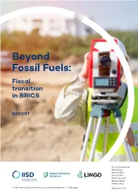 Beyond Fossil Fuels: Fiscal Transition in BRICS