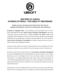 Der Prinz Ist Zurück in Prince of Persia®: the Sands of Time Remake
