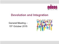Devolution and Integration